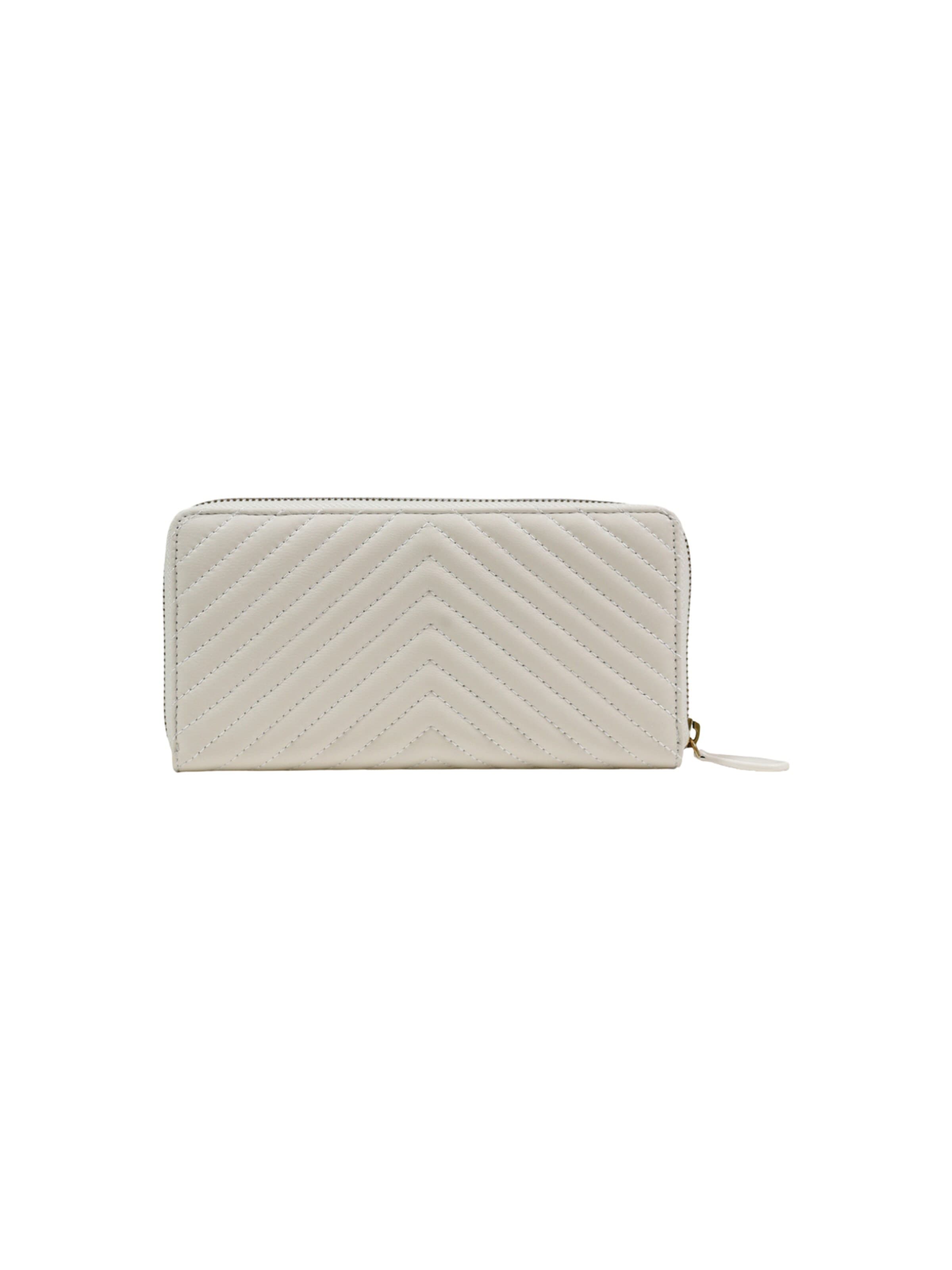 Porte-monnaies 'RYDER ZIP AROUND SHEEP NAPPA CHEVRON 100250 A0GK' PINKO en blanc