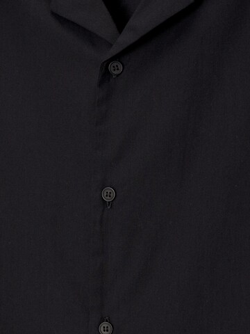 Pull&Bear Regular fit Button Up Shirt in Black