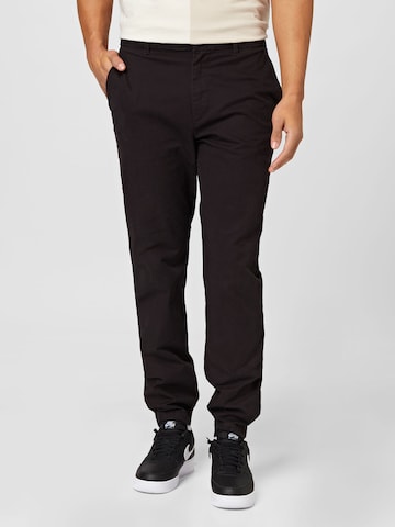 TOM TAILOR DENIM Regular Chino trousers in Brown: front