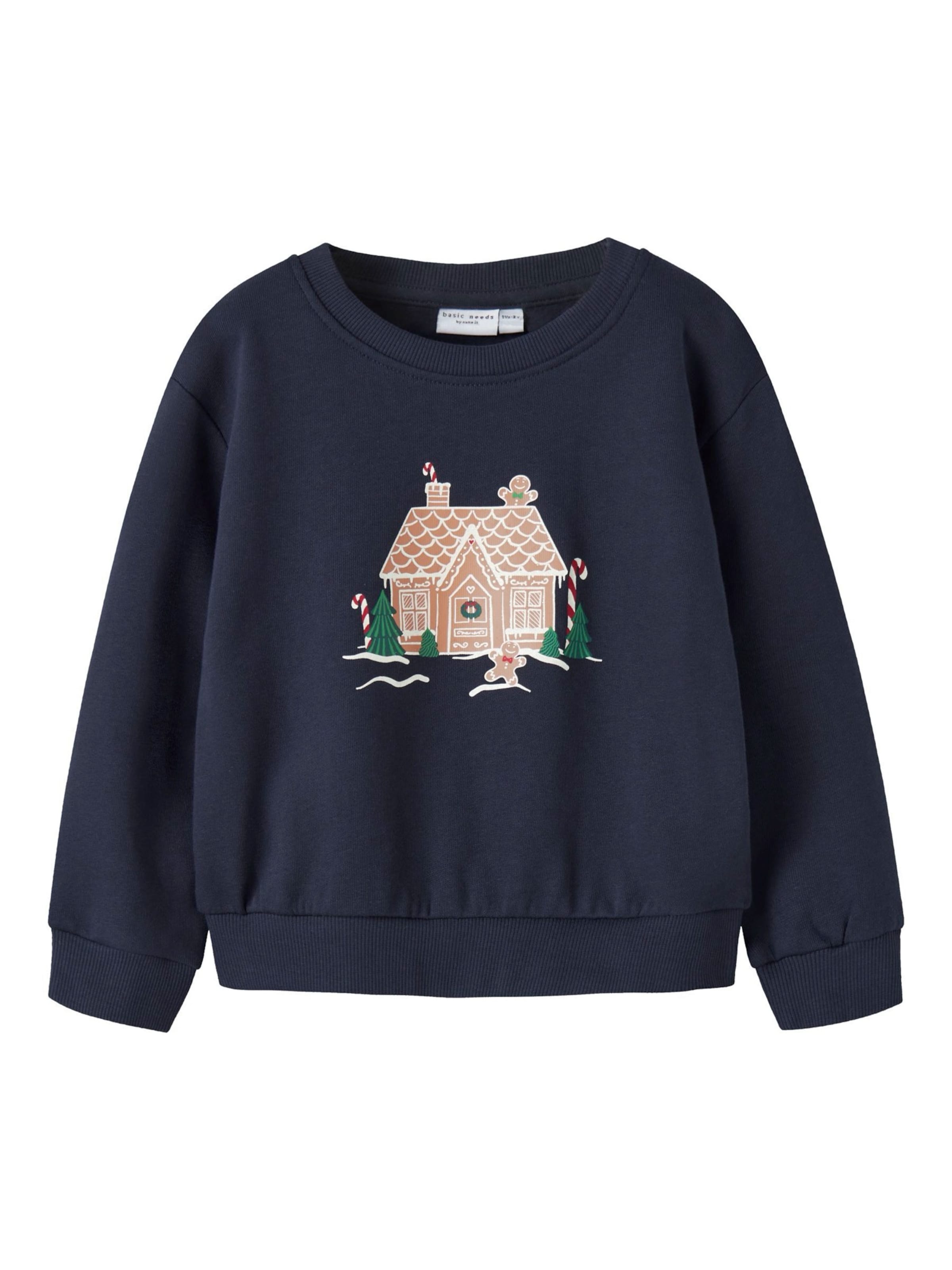 NAME IT Sweatshirt 'NMFVISMAS' in Blue: front