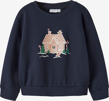 Sweat-shirt 'NMFVISMAS' NAME IT en bleu : devant