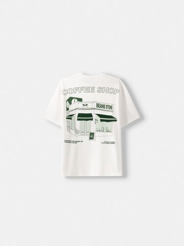 T-Shirt Bershka en blanc