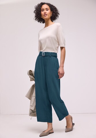 STREET ONE Wide leg Pants in Blue: front