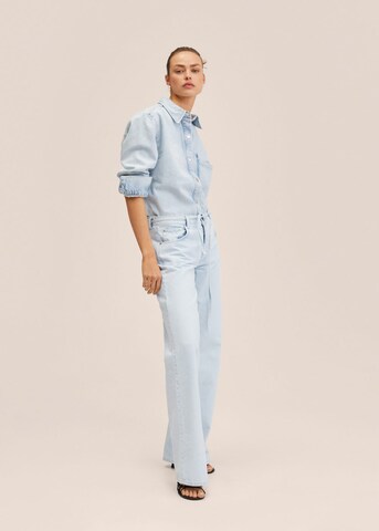 MANGO Wide Leg Jeans 'Danish' in Blau