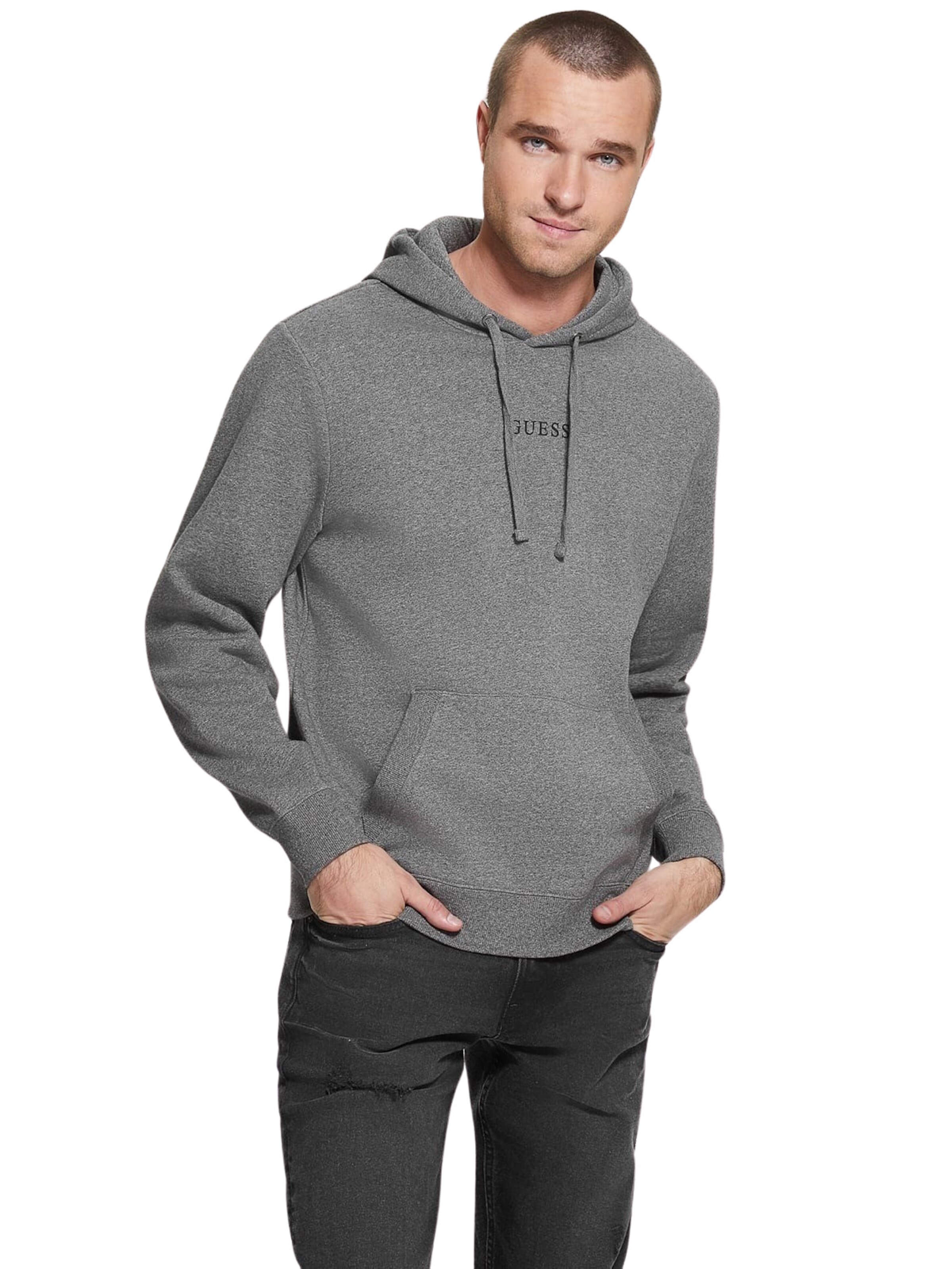 GUESS Sweatshirt 'Roy' in Grau: Vorderseite