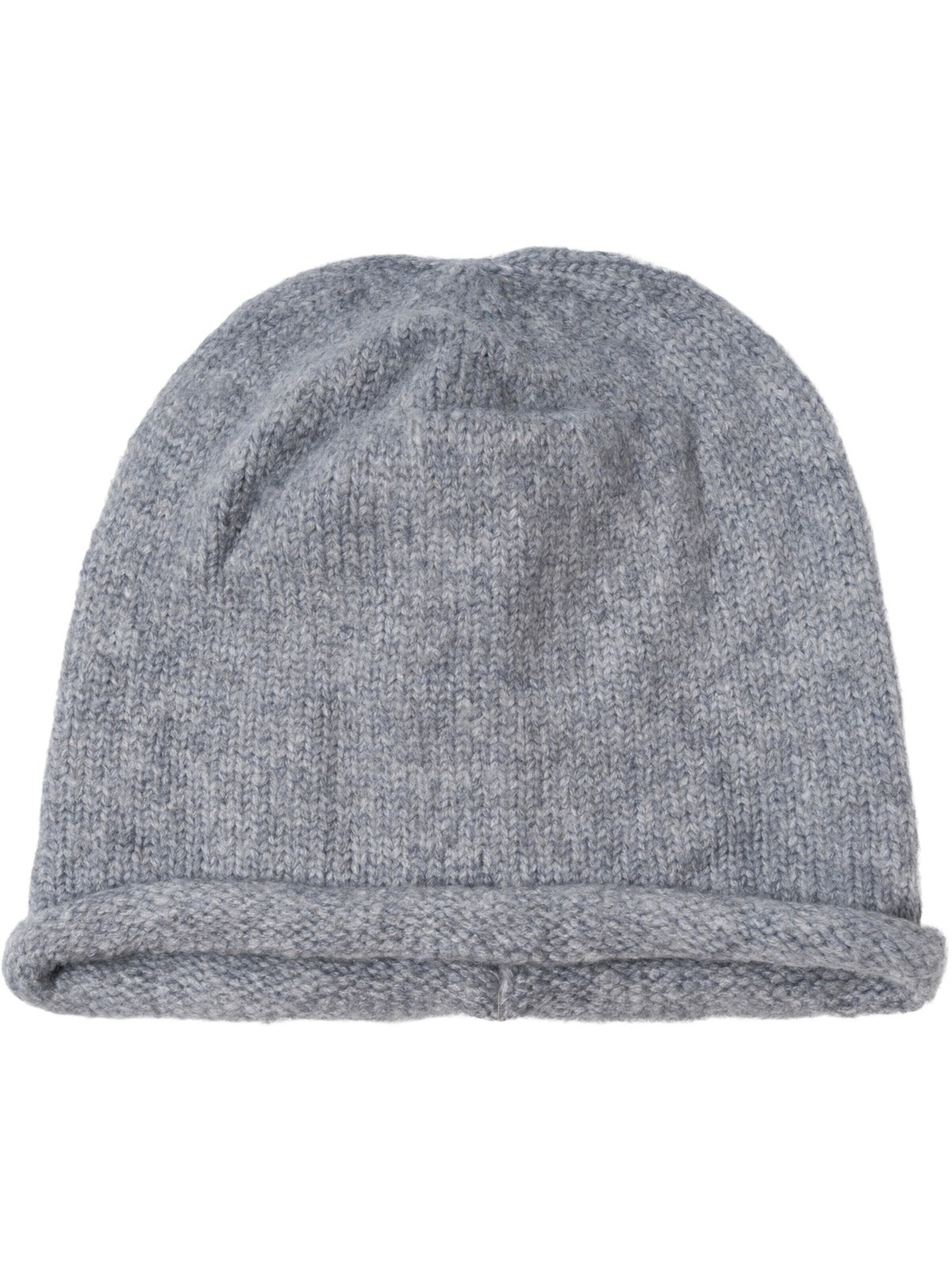 styleBREAKER Mütze 'Oversize Strickbeanie mit Rollrand'‌‌ in Grau: Vorderseite