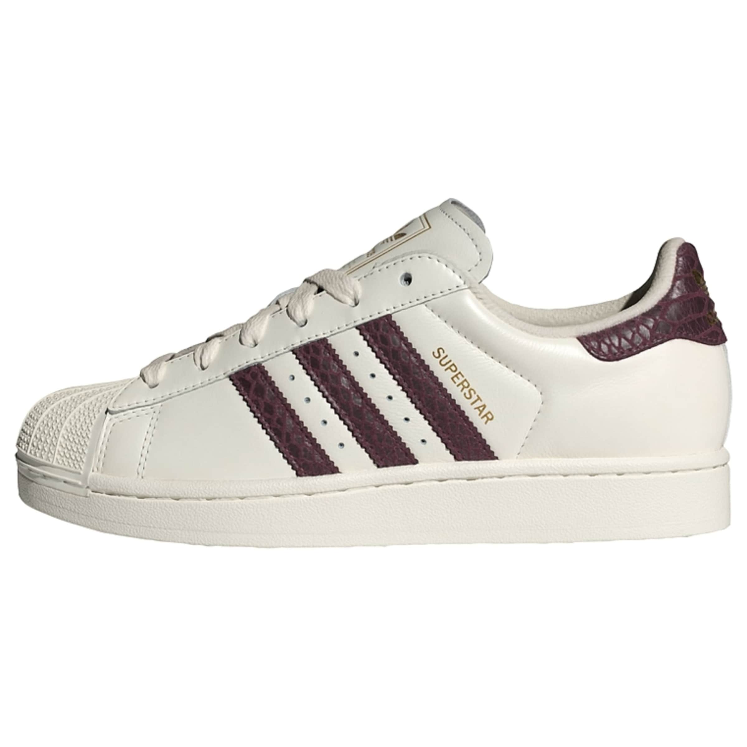 ADIDAS ORIGINALS Låg sneaker 'Superstar II' i burgunder / vit, Produktvy