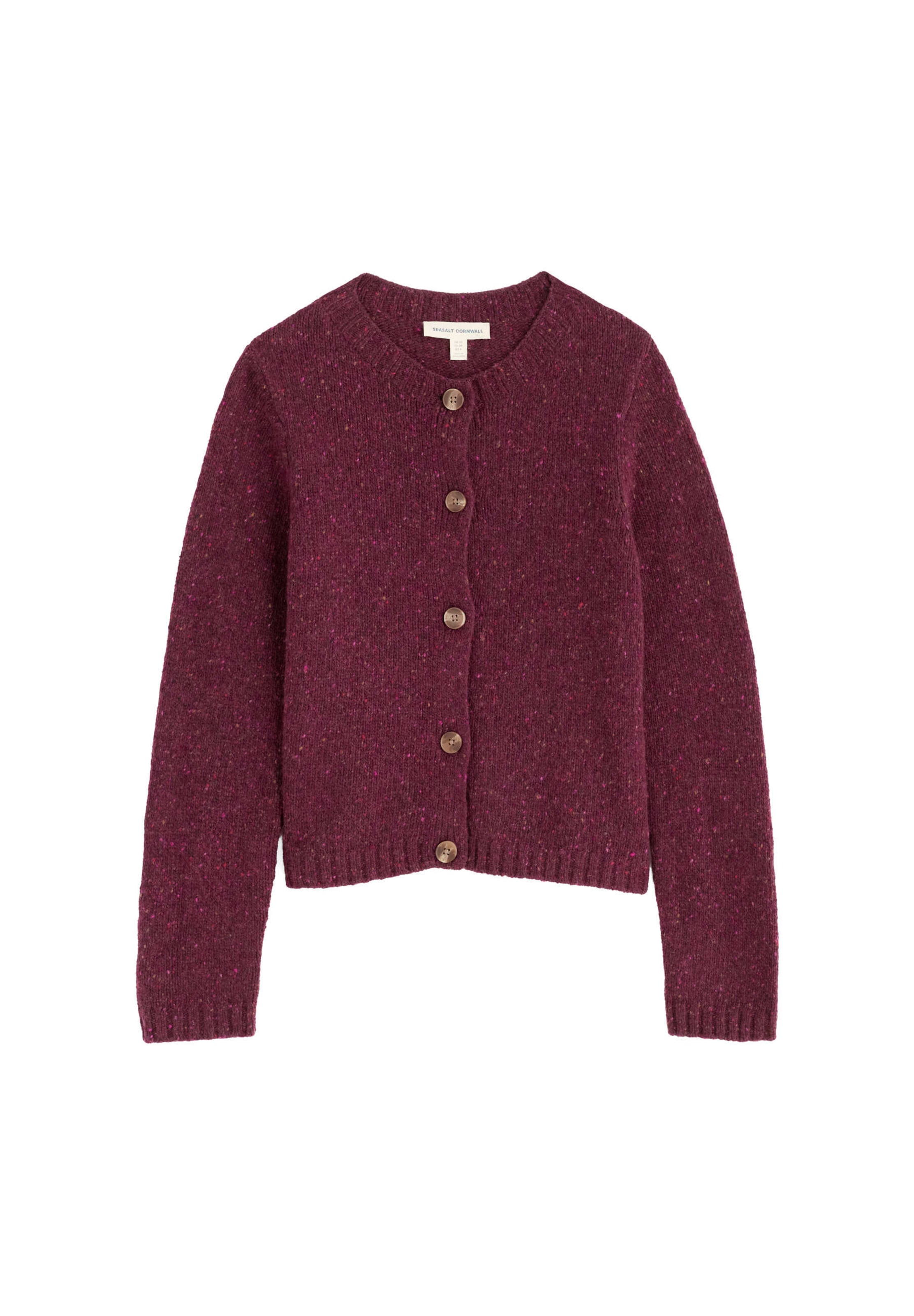 Cardigan Seasalt Cornwall en violet : devant