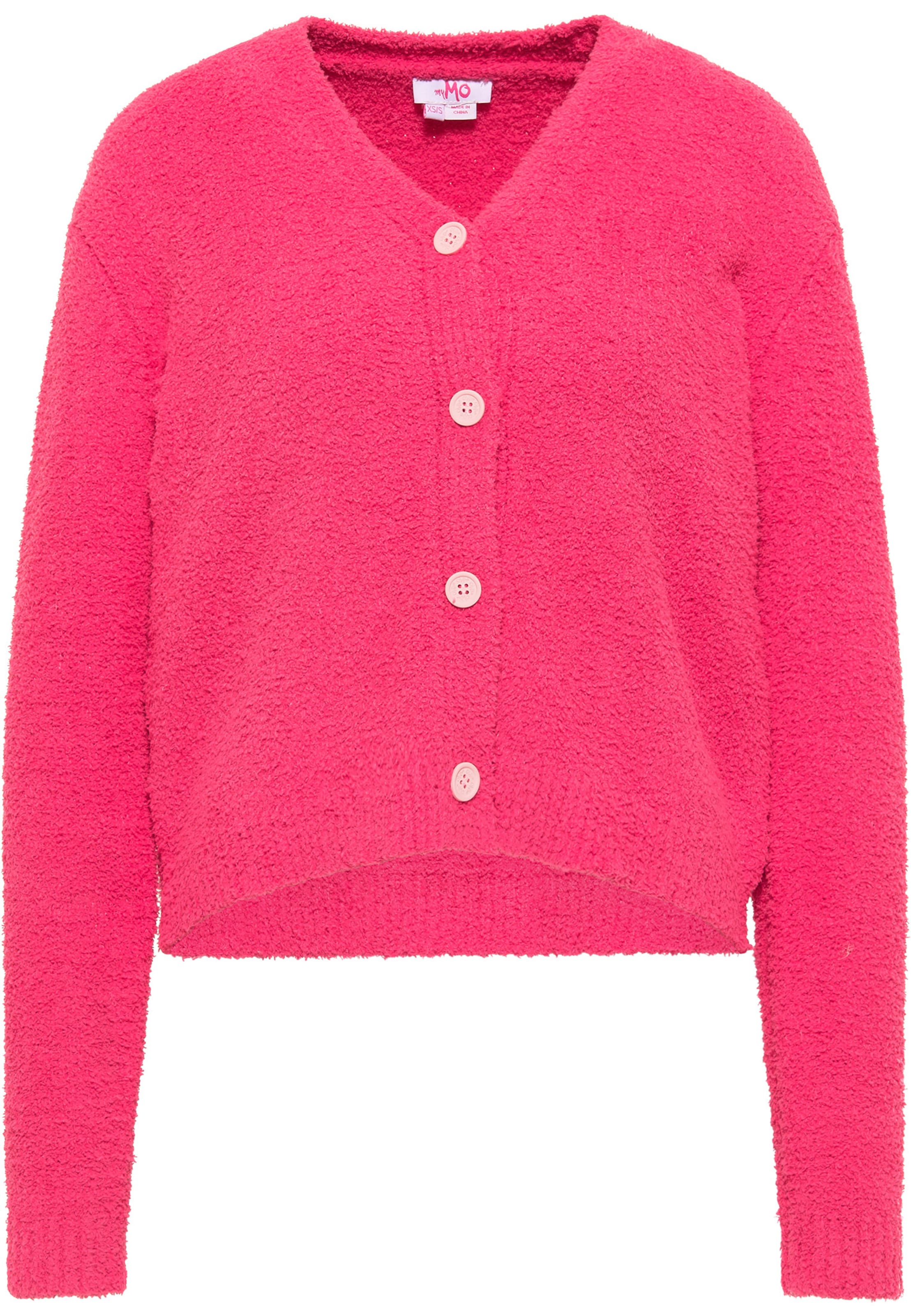 MYMO Πλεκτή ζακέτα σε ροζ: μπροστά