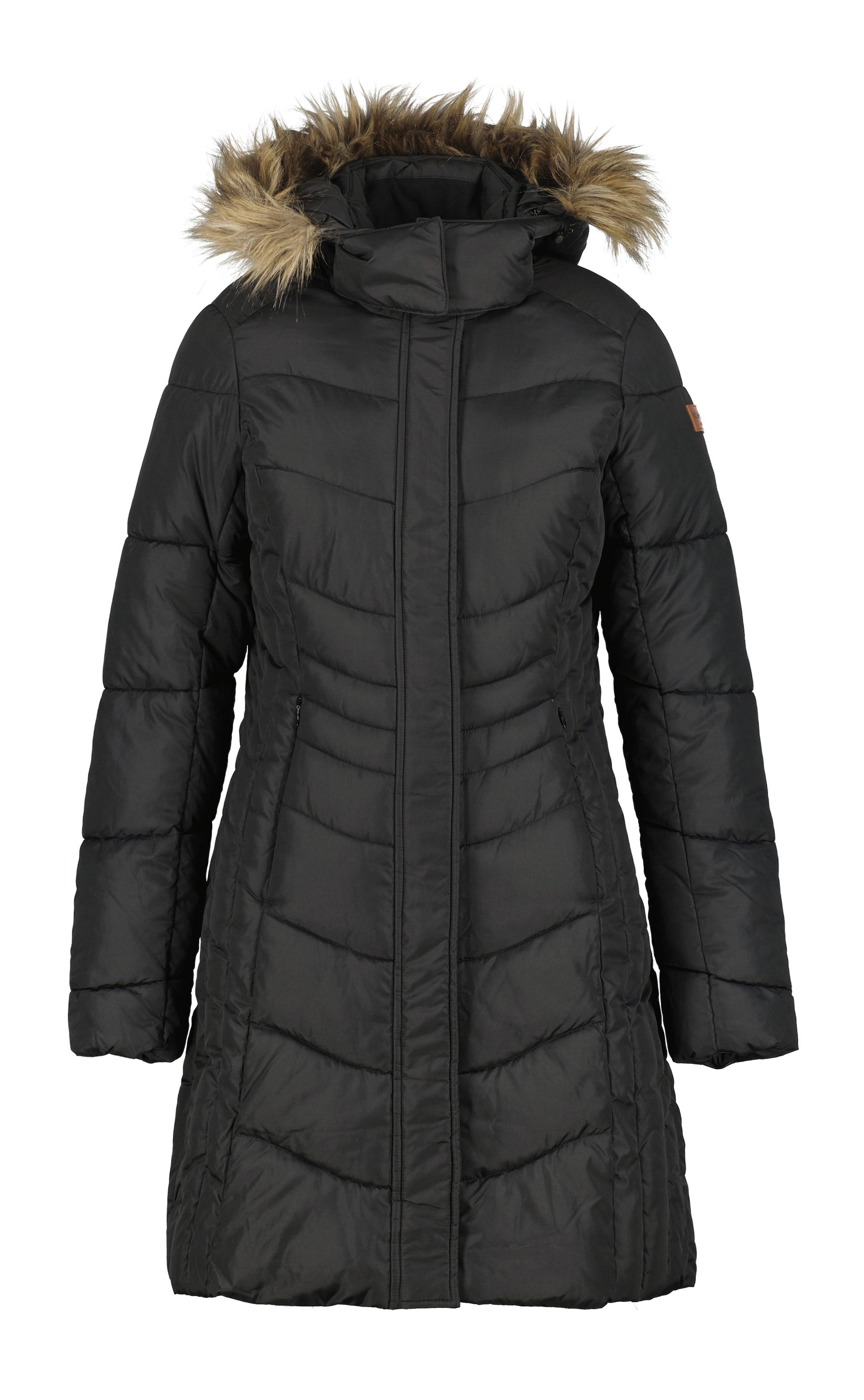 ICEPEAK Outdoormantel 'Paiva' in Schwarz: Vorderseite