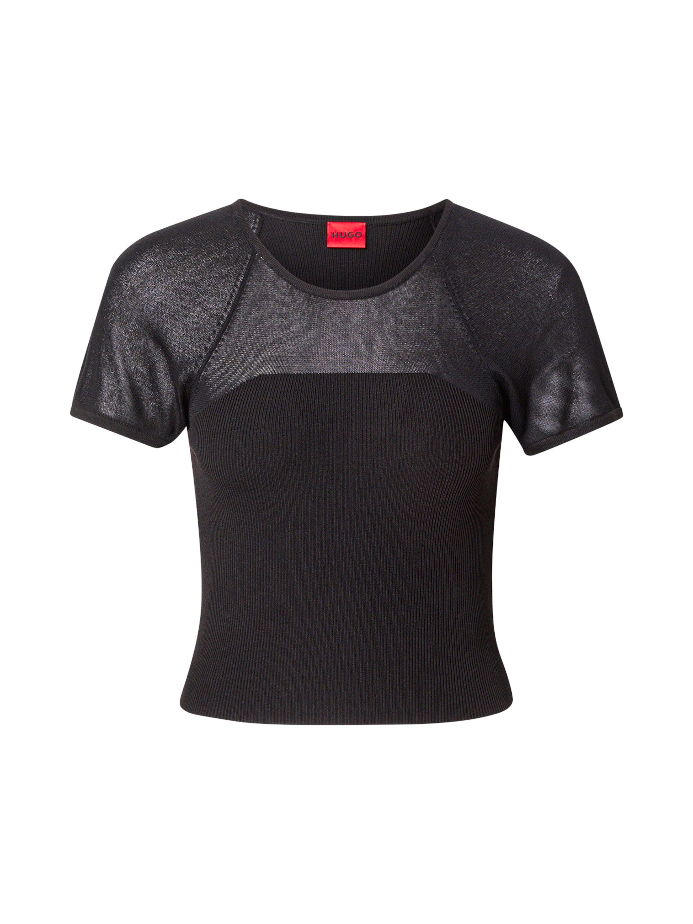 HUGO Tričko 'Slevetta' - Čierna: predná strana