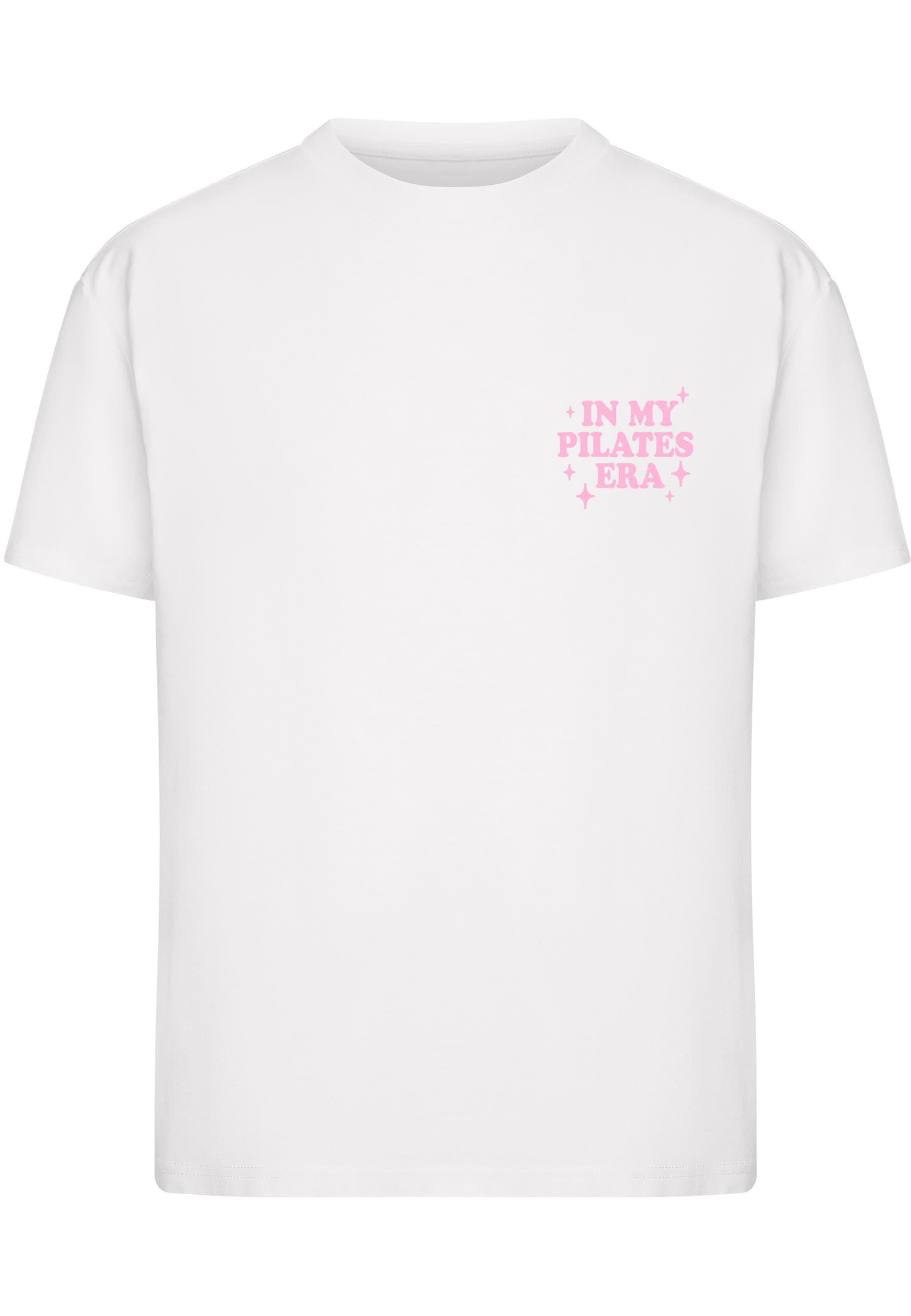 T-shirt 'In My Pilates Era' Miss Tee en blanc : devant