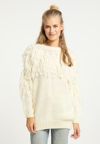 usha FESTIVAL Sweater in White: front
