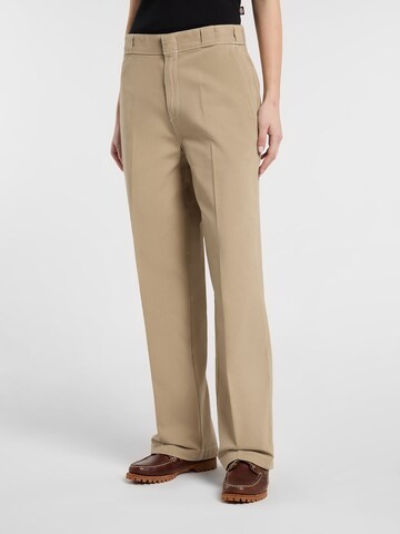 Wide leg Pantaloni con piega frontale 'Riverbend' di DICKIES in beige