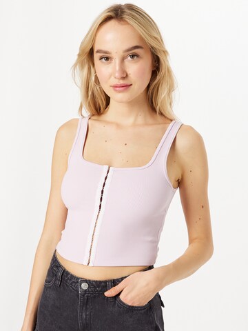 rožinė Abercrombie & Fitch Palaidinė be rankovių: priekis