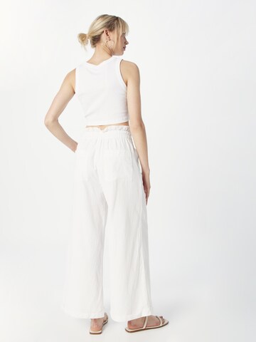 Dorothy Perkins Wide leg Παντελόνι σε λευκό