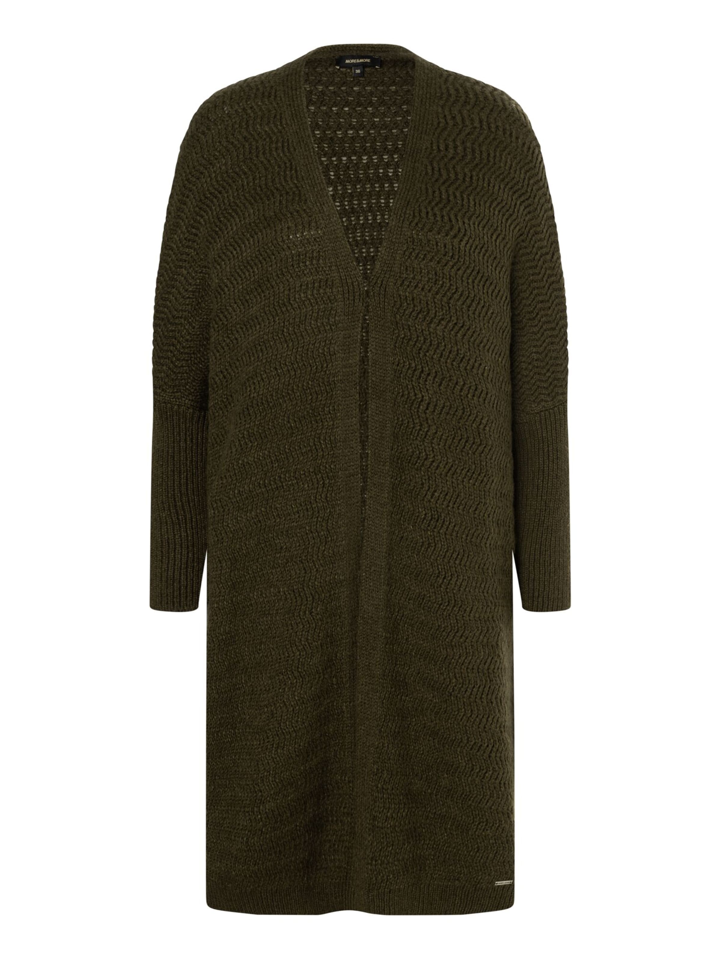 MORE & MORE Вязаная кофта в Зеленый: спереди
