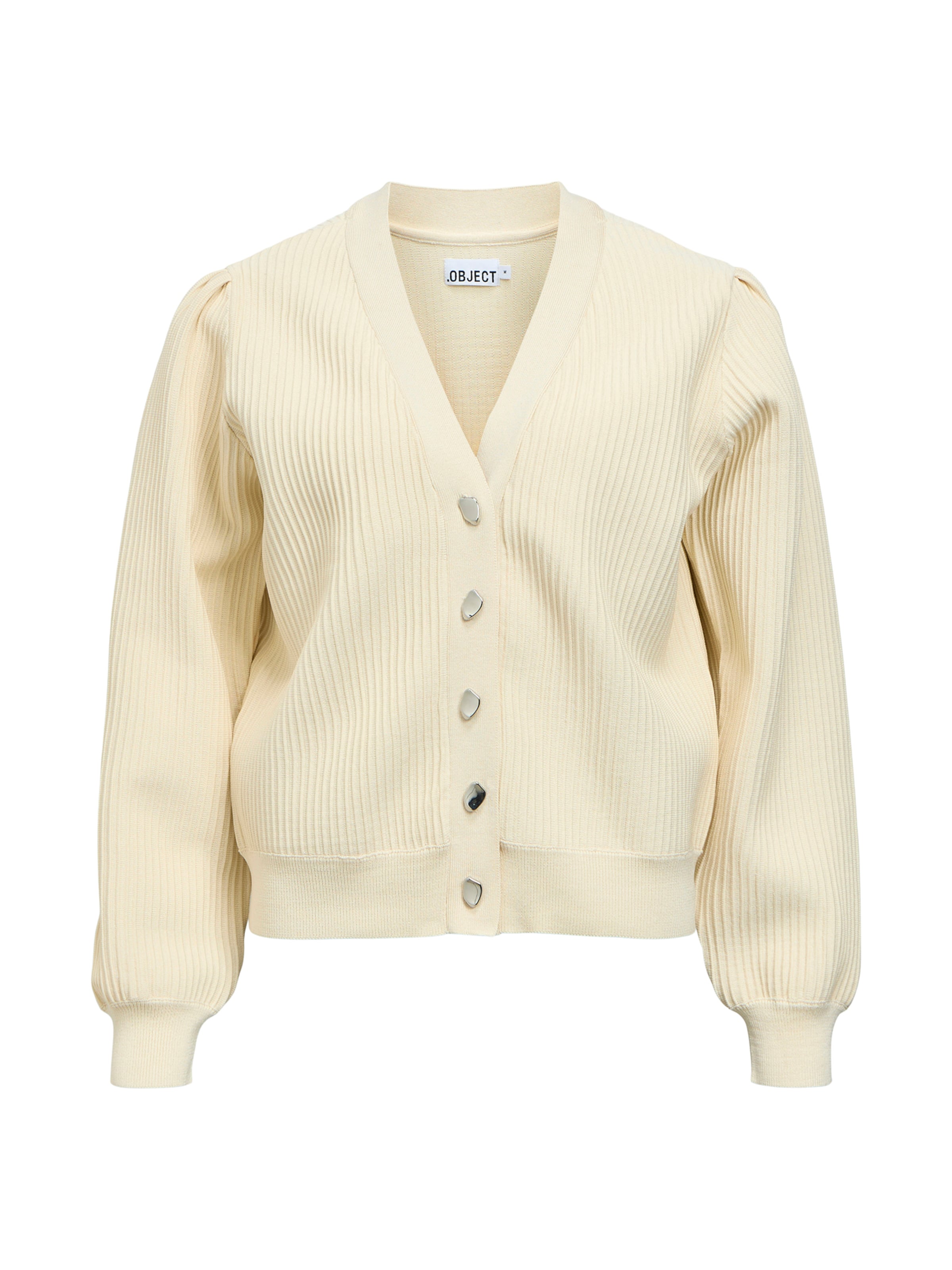 OBJECT Knit Cardigan 'OBJORANA' in Beige: front