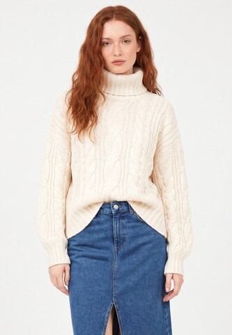 Pull-over DreiMaster Vintage en blanc : devant