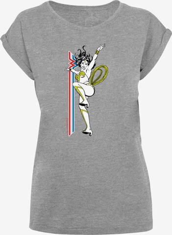 T-shirt 'DC Comics Wonder Woman Retro Pose' F4NT4STIC en gris : devant