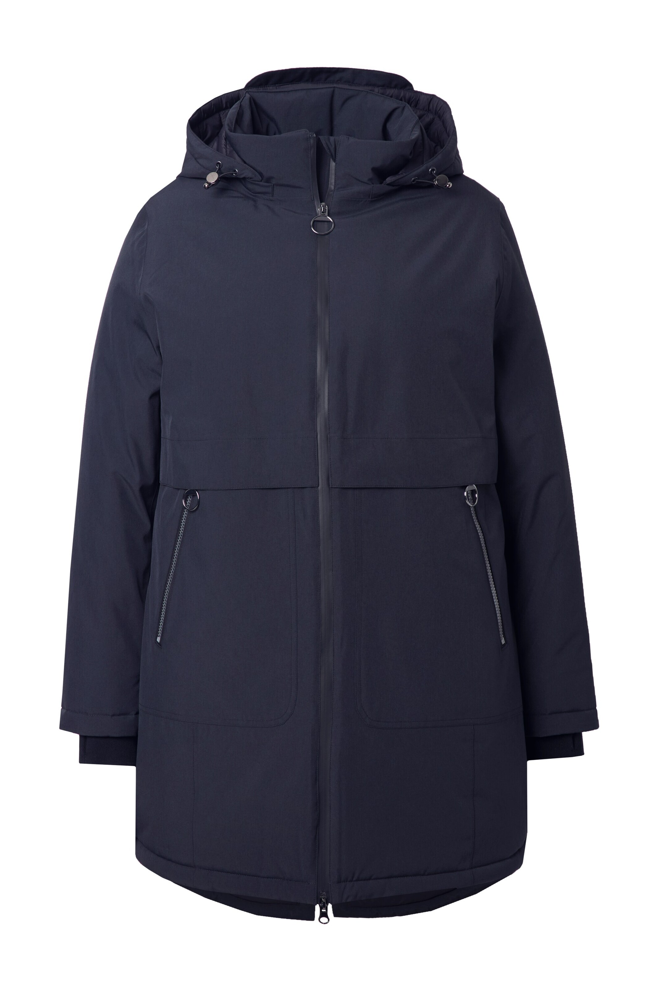 Ulla Popken Between-Seasons Parka in Blue: front