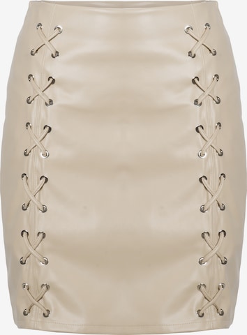 Fustă de la Influencer pe bej: față