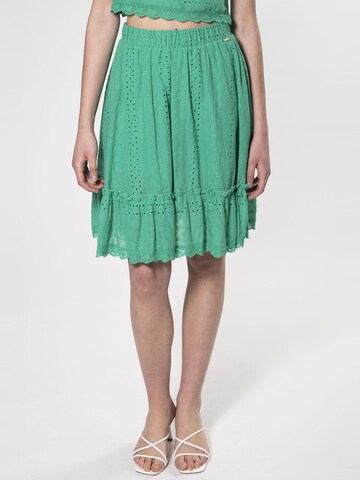 Jupe 'Broderie' Influencer en vert : devant