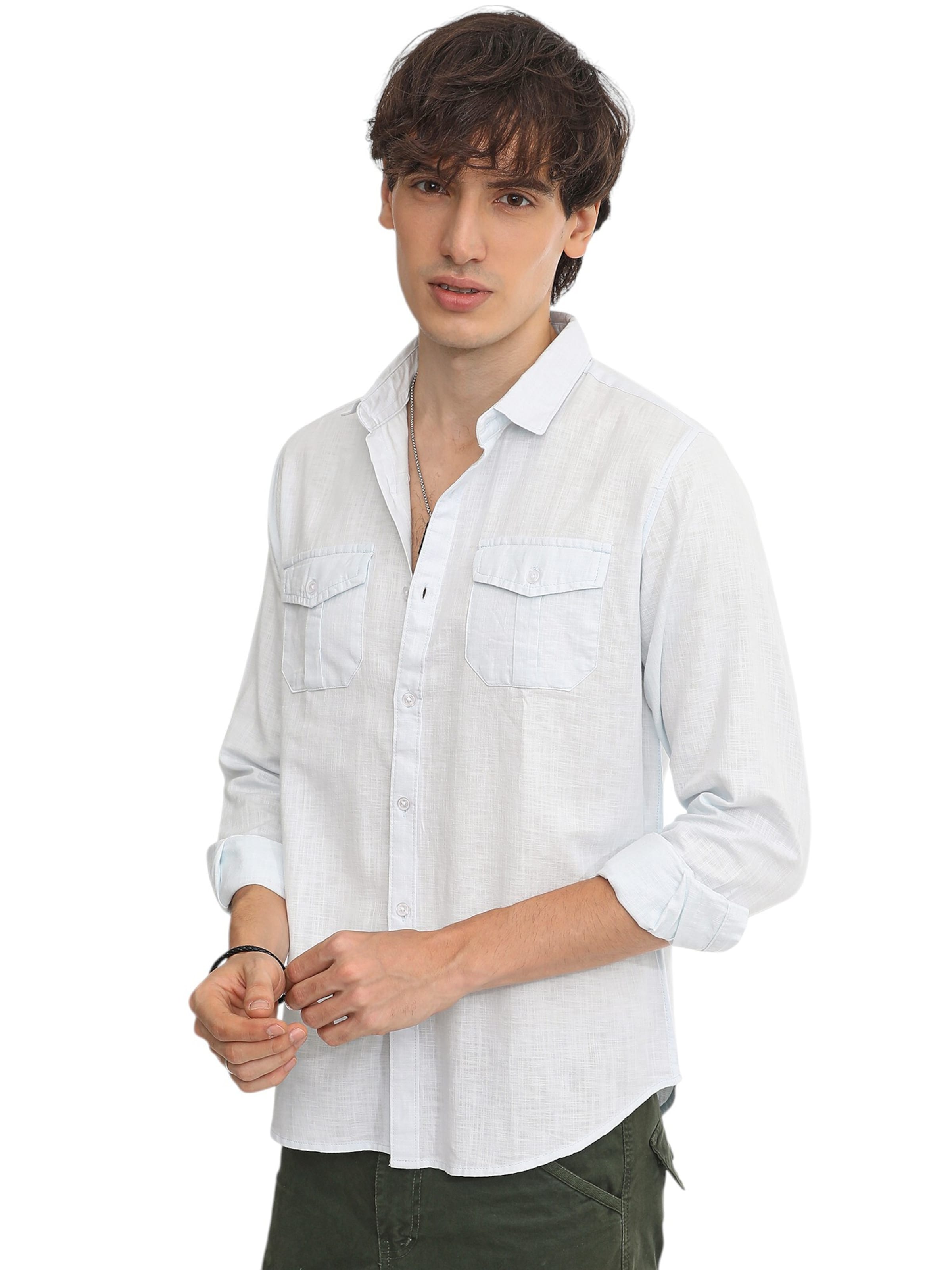 Campus Sutra Средняя посадка Рубашка ' Zeruiah ' в Синий