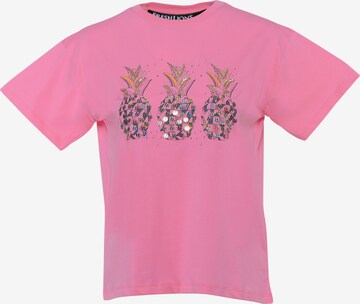 T-shirt 'Ananas' FRESHLIONS en rose : devant