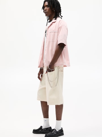 Pull&Bear Loosefit Nadrág - fehér