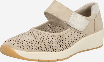 JANA Strap ballerina in Grey: front