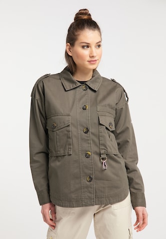 MYMO Between-Season Jacket in Green: front