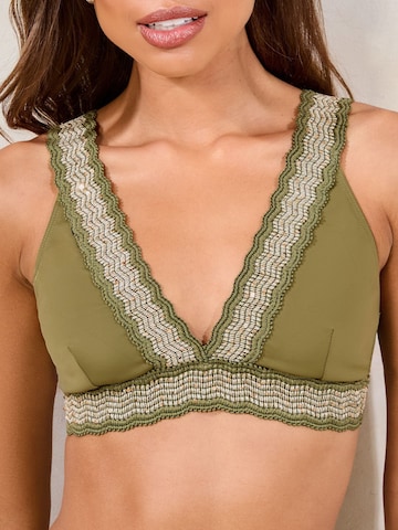 Lipsy Треугольник Верх бикини в Зеленый