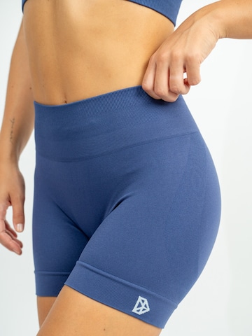 DRILLS Apparel Skinny Leggings 'VIVID Scrunch Shorts' in Blue: front