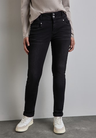 STREET ONE Skinny Jeans in Black: front