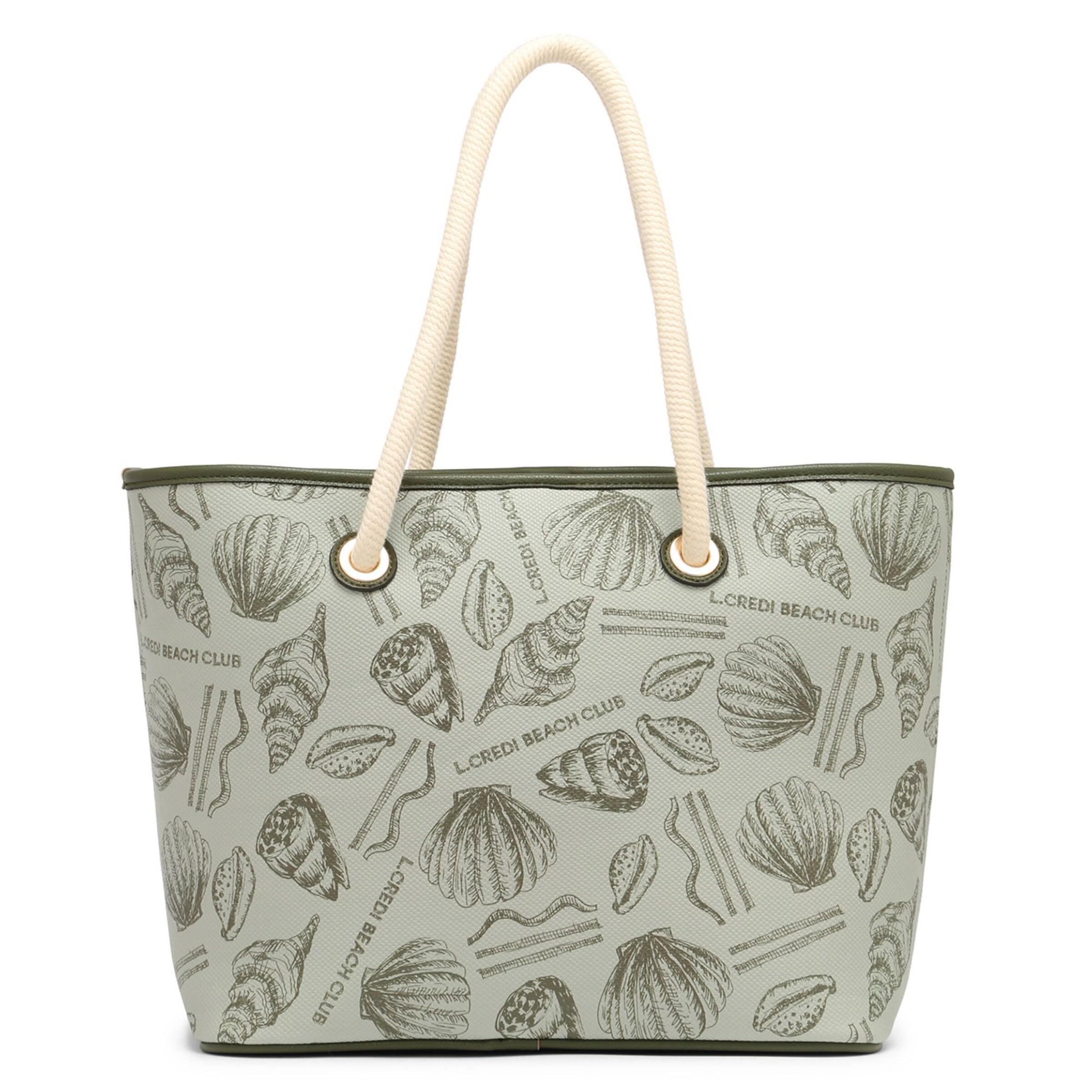 L.CREDI Shopper 'Kezia' in Groen: voorkant