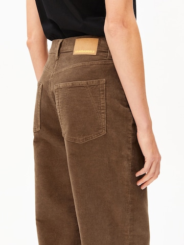 ARMEDANGELS Wide Leg Hose 'Enijaa' in Braun