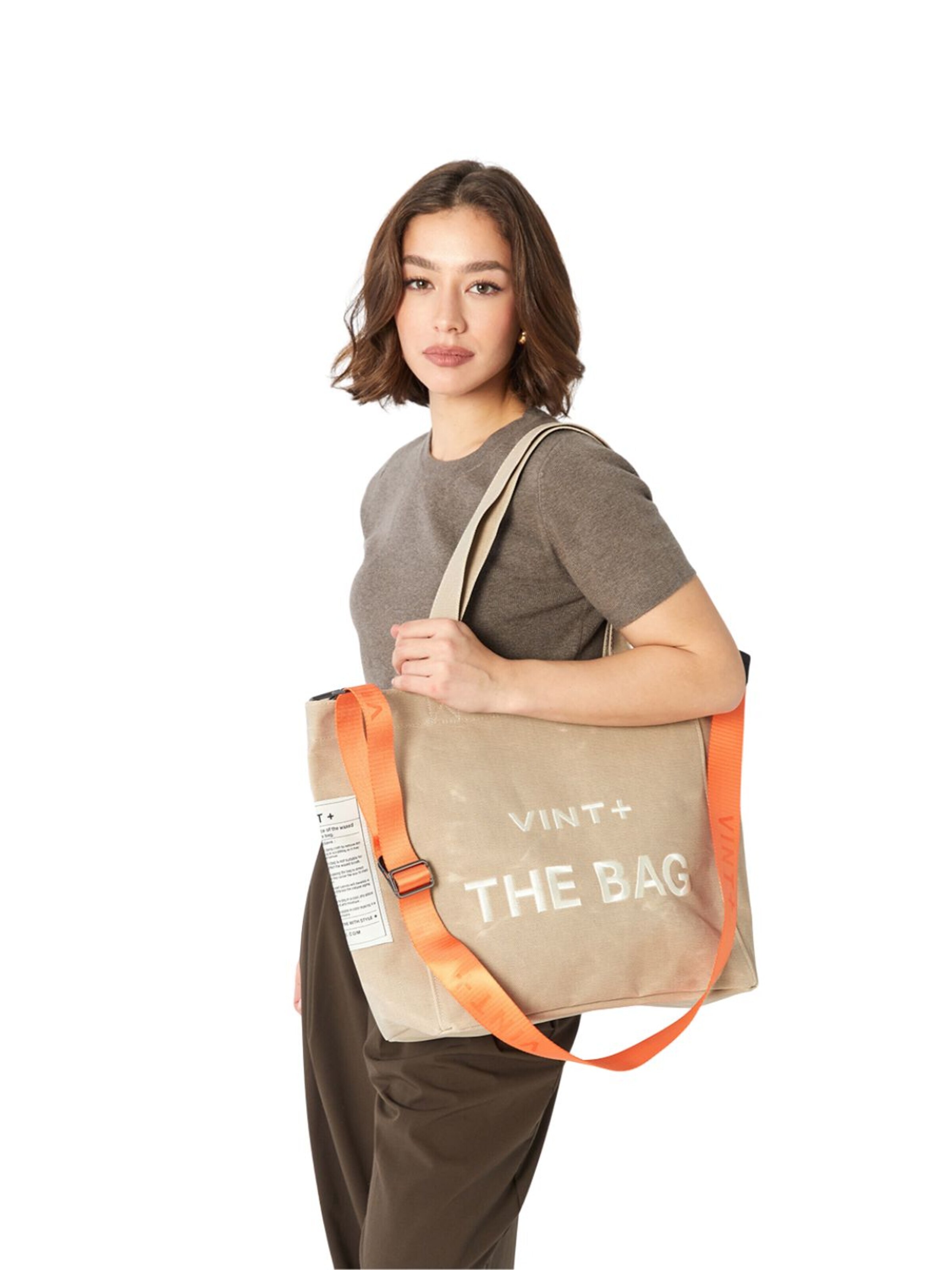 VINT+ Shopper 'Tote Bag Big' in Beige