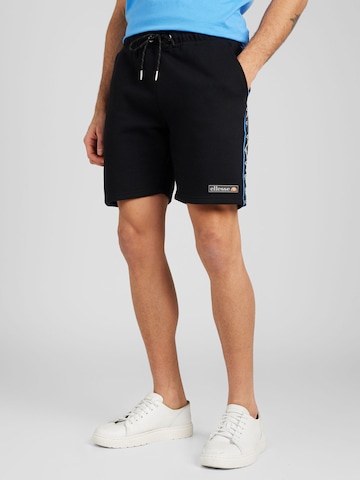 ELLESSE Regular Trousers in Black: front