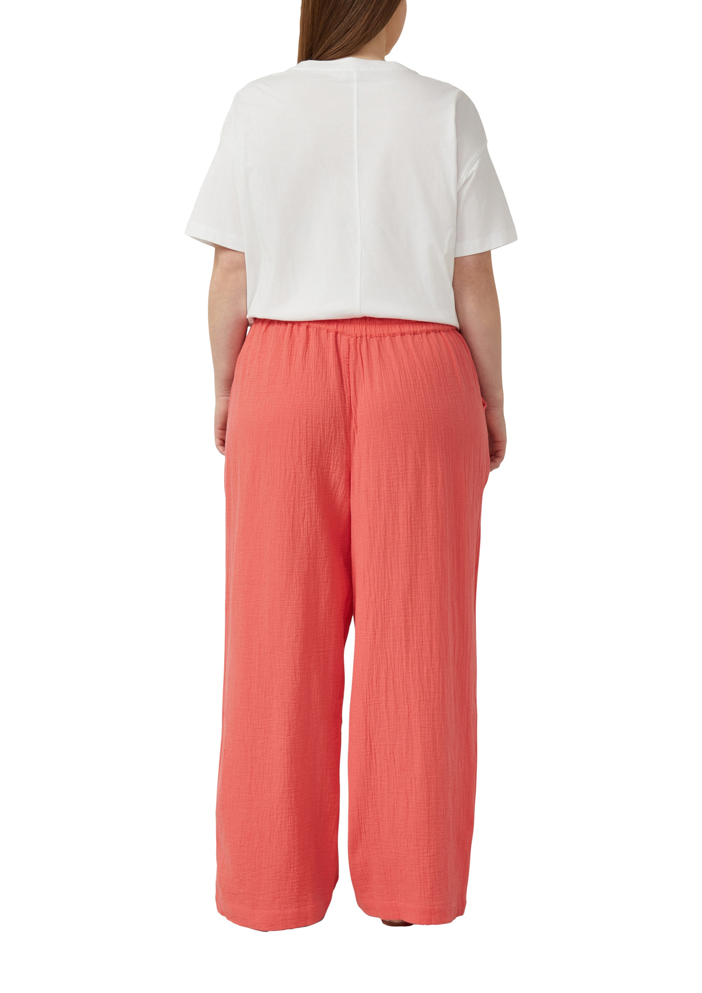 QS Wide leg Broek in Rood