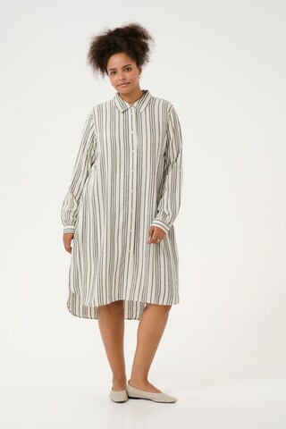 KAFFE CURVE Jurk 'Mille' in Beige