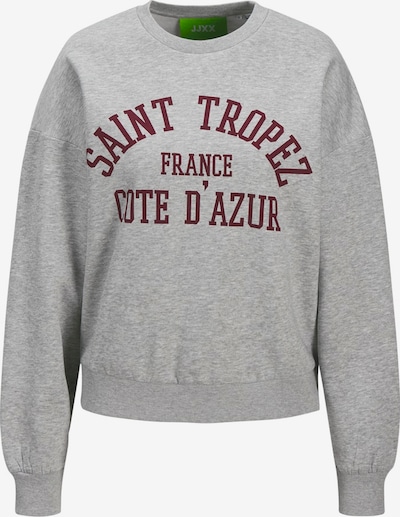 JJXX Sweater majica 'JXMERLE' u svijetlosiva / burgund, Pregled proizvoda