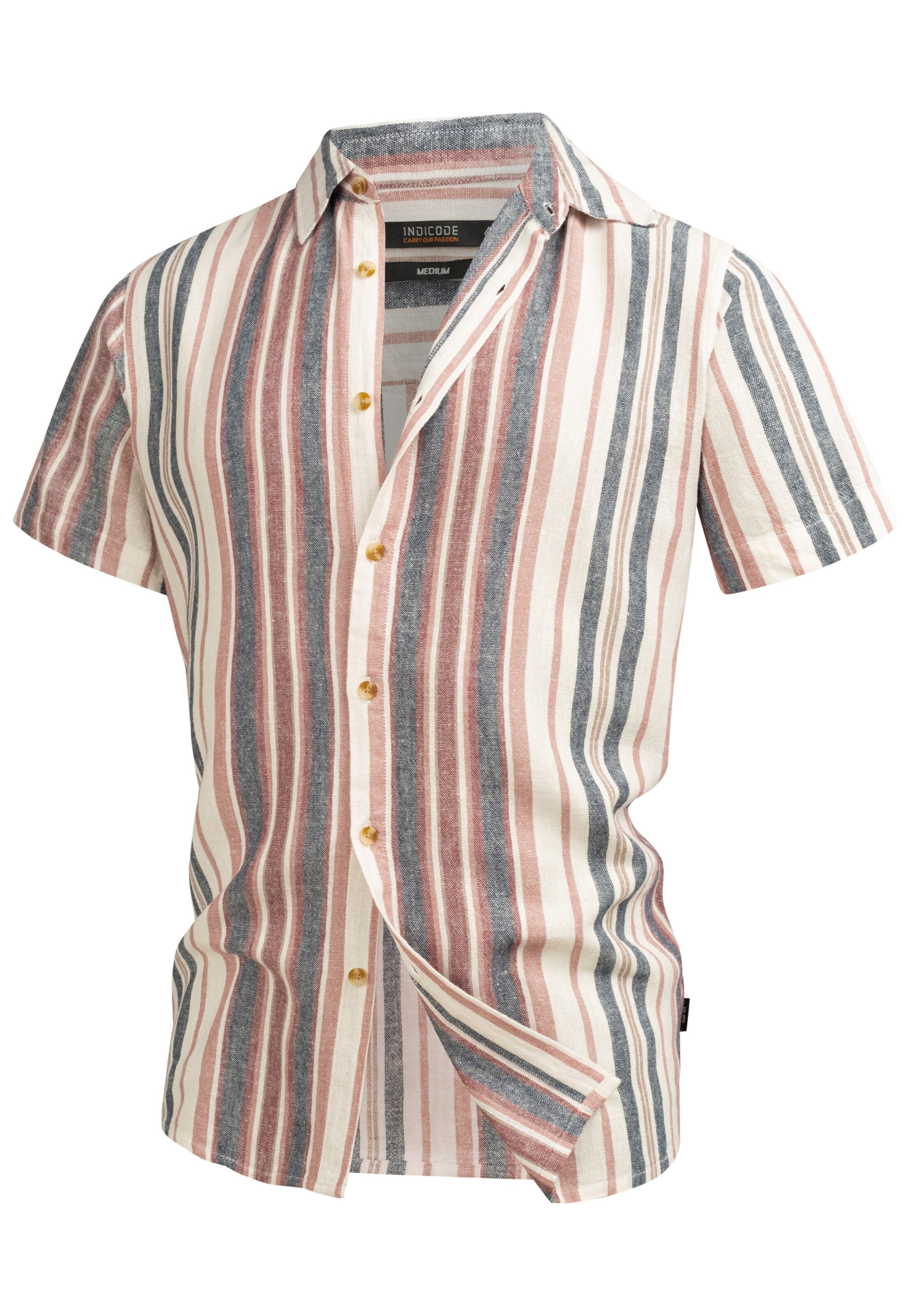 INDICODE JEANS Hemd 'Kiss' in Rot: Vorderseite