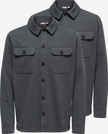 Only & Sons Overhemd 'Newkodyl' in Grijs: voorkant