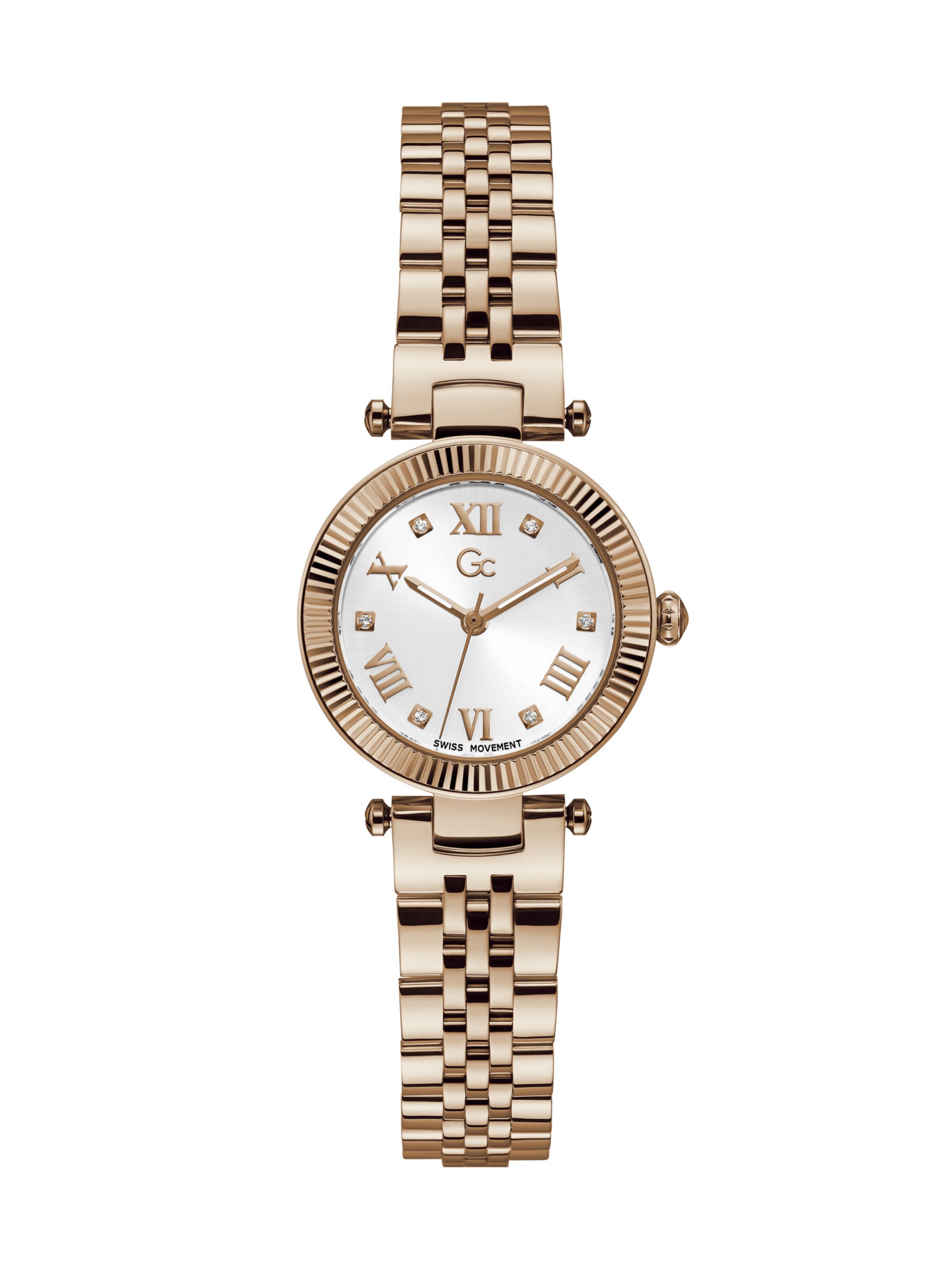 Montre à affichage analogique Gc en or