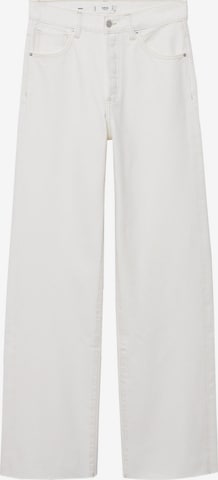 MANGO Wide leg Jeans 'Nora' in Wit: voorkant