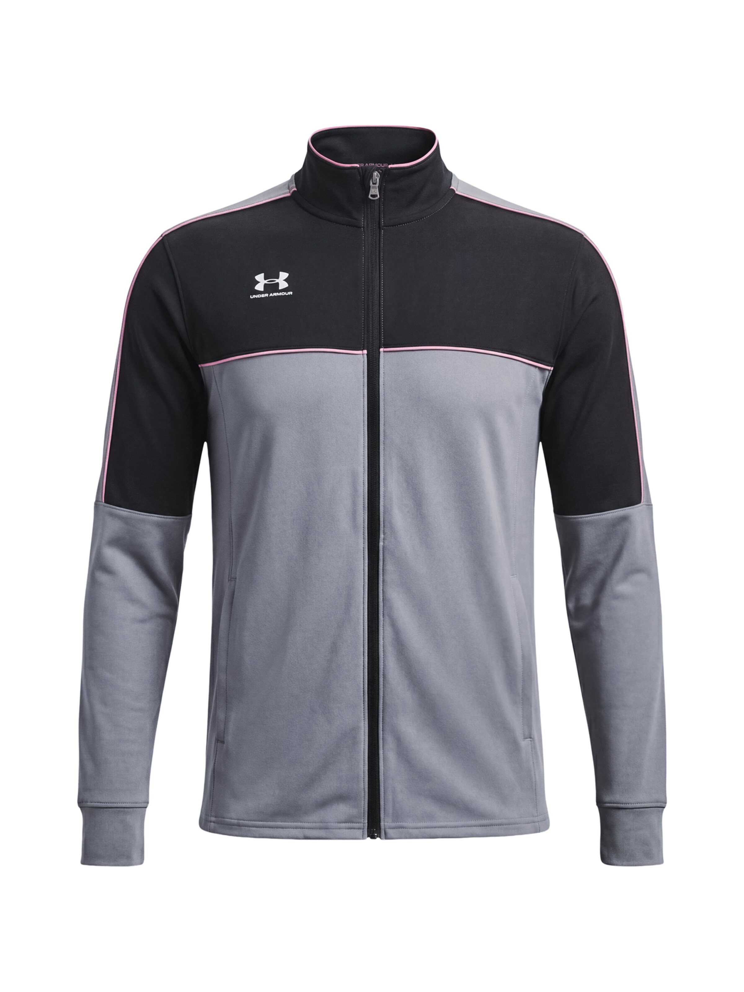 UNDER ARMOUR Trainingsjack 'Challenger' in Grijs: voorkant