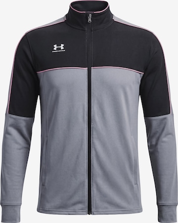 UNDER ARMOUR Trainingsjack 'Challenger' in Grijs: voorkant