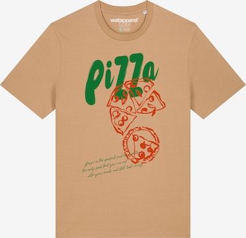 Watapparel Shirt 'Pizza' in Beige: front