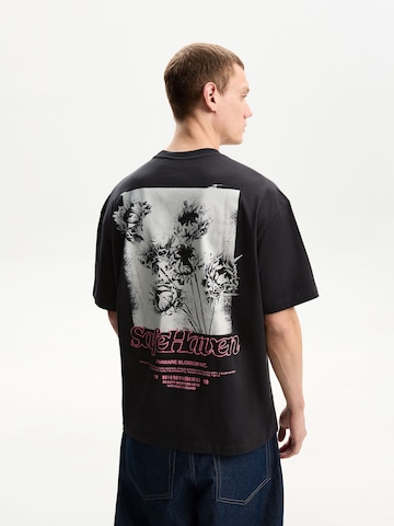 Bershka Tričko - Čierna: predná strana